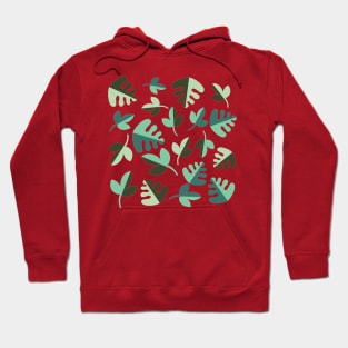 Shades of Green Leaves Hoodie